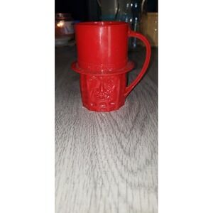 Vintage Planters Mr. Peanut Red Plastic Cup Mug Advertising Collectible Top Hat